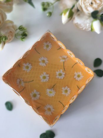 Коробка с прозрачной крышкой волна 15 см "Ромашки"